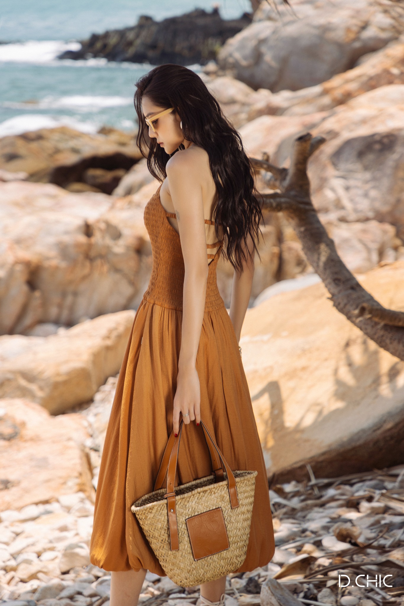 D.CHIC Váy cổ yếm trần chun MS: 2813255