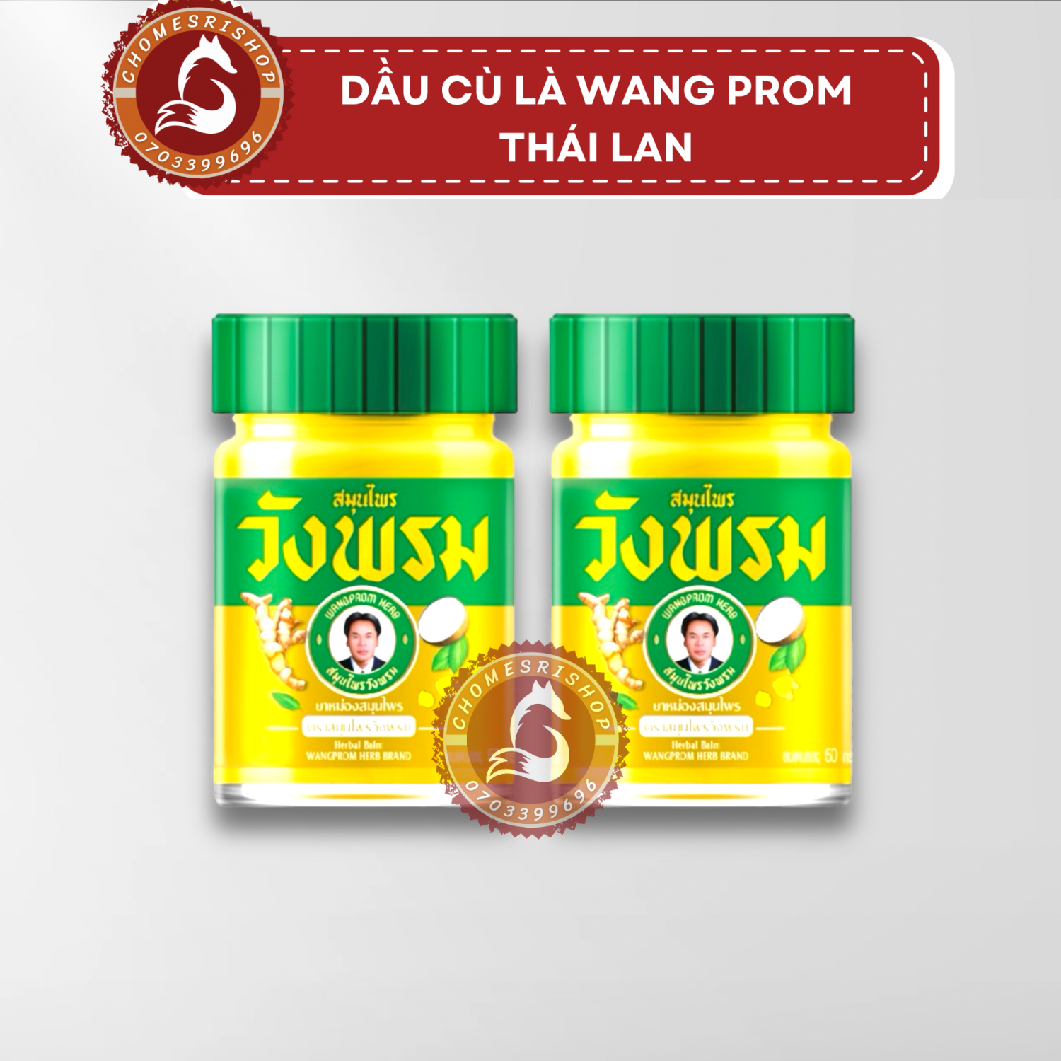 [100% thá¡] Dầu cù là Wang Prom thá¡ Lan 50gr