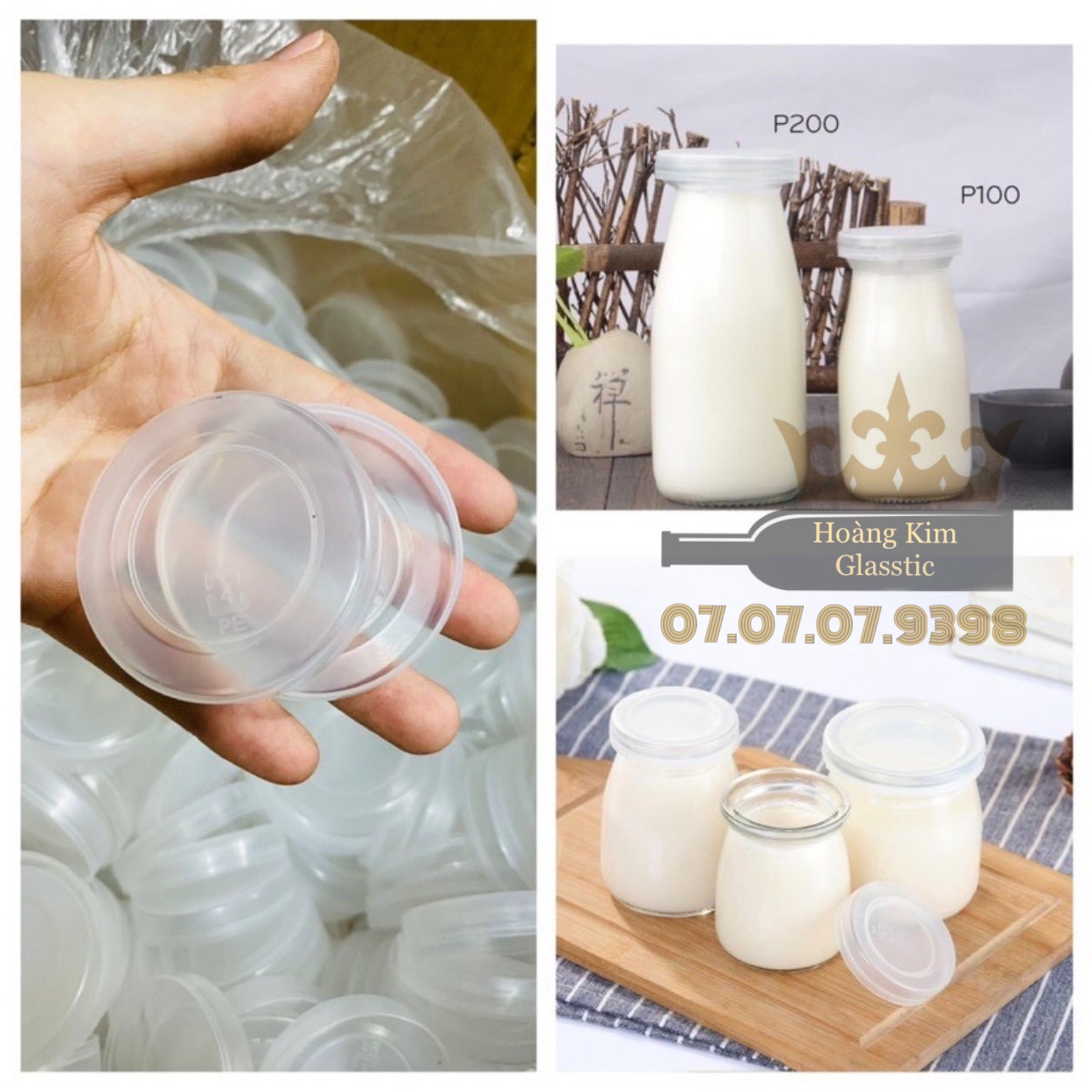 [HCM]HỦ THUỶ TINH LÀM SỮA CHUA 100ml