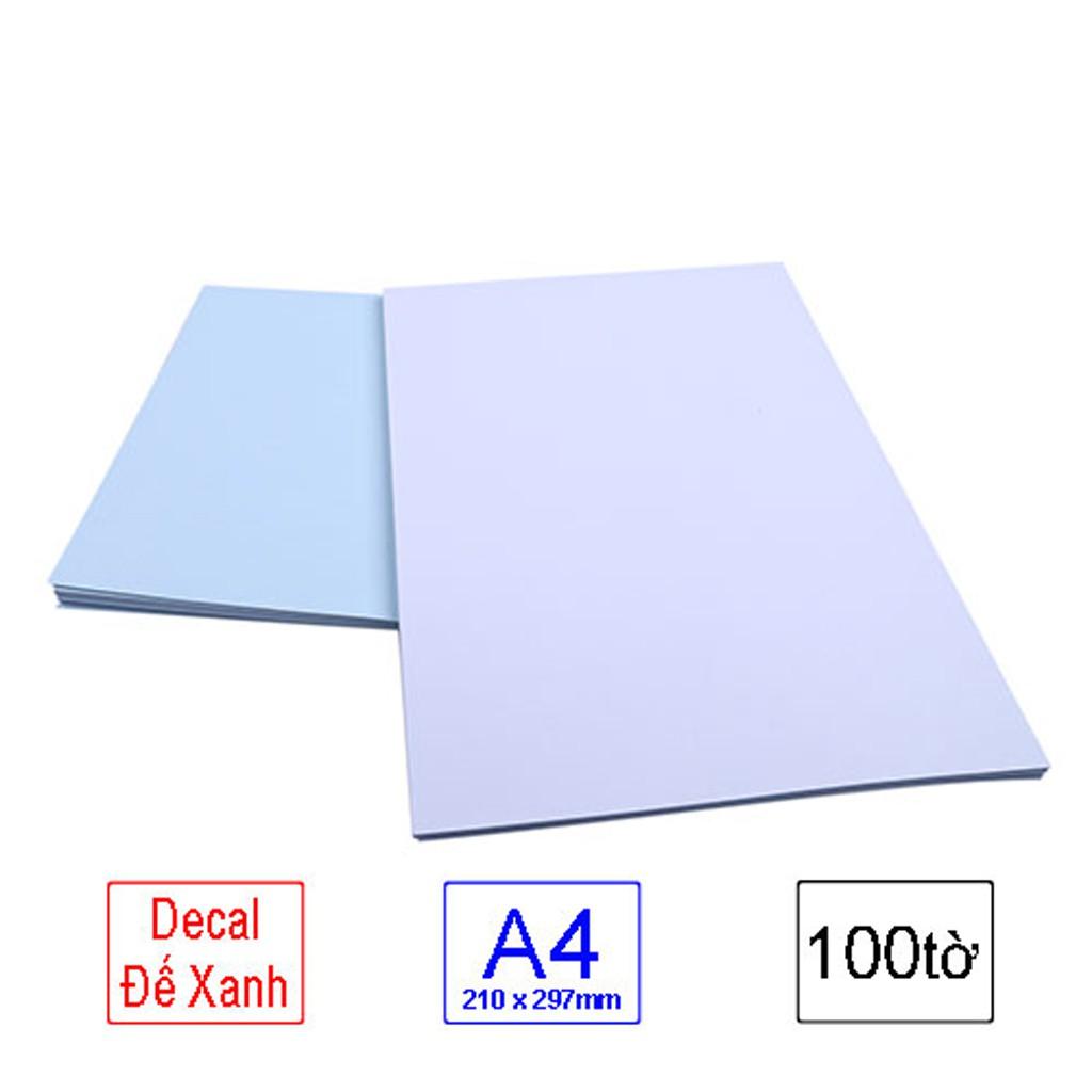 [HCM]Decal đế xanh -đế vàng 100 tờ/xấp