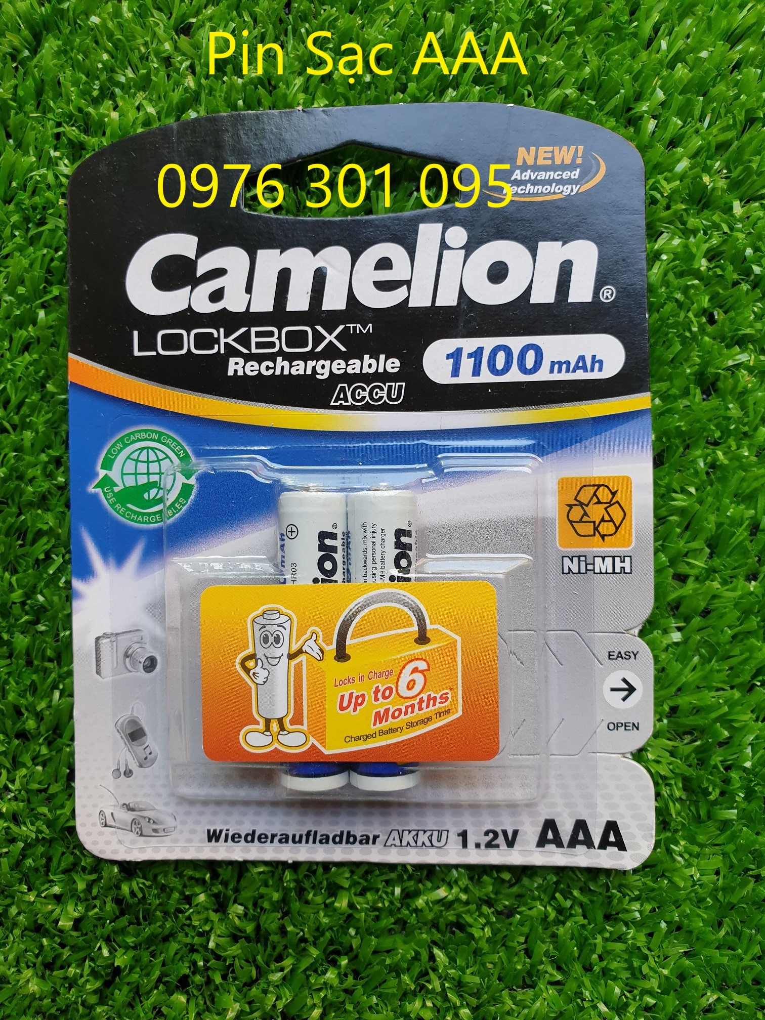 [Camelion] Pin Sạc Aa Aaa Vuông 9V Thông Dụng - Đèn Led Thiên Vân