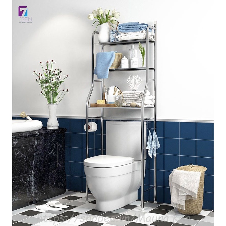 Kệ để đồ sau bồn cầu chất liệu inox cao cấp
