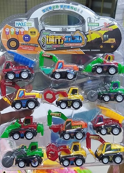 Vỉ 12 ô tô cần cẩu máy xúc