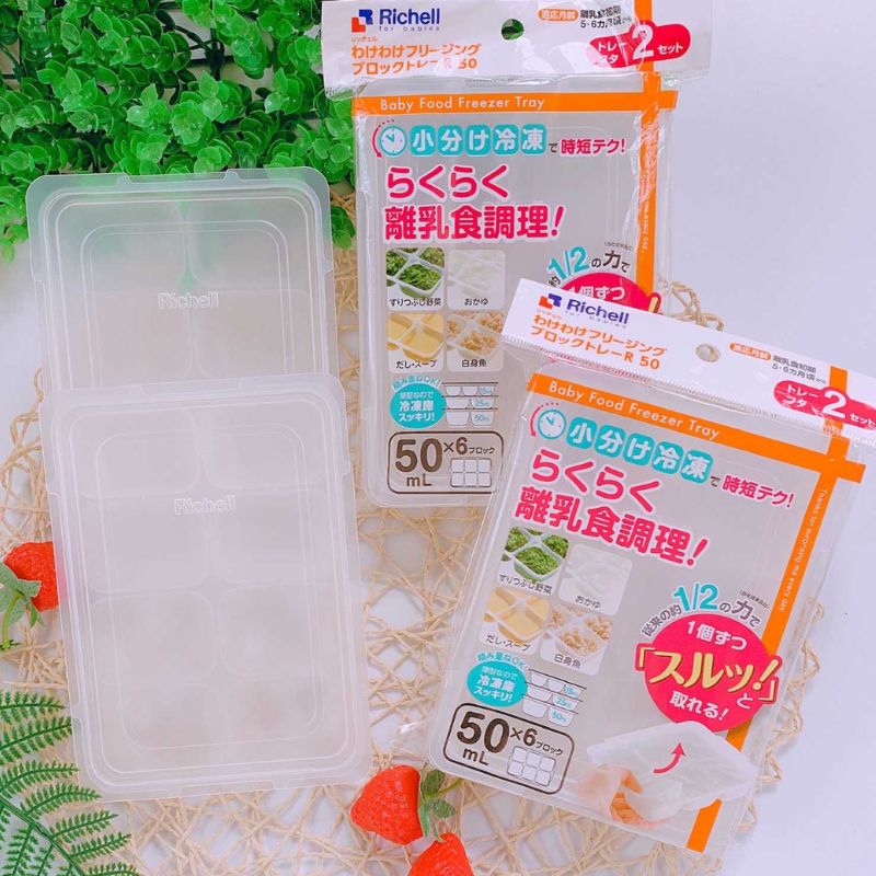 Set khay trữ đông Richell 15ml / 25ml / 50ml Nhật Bản