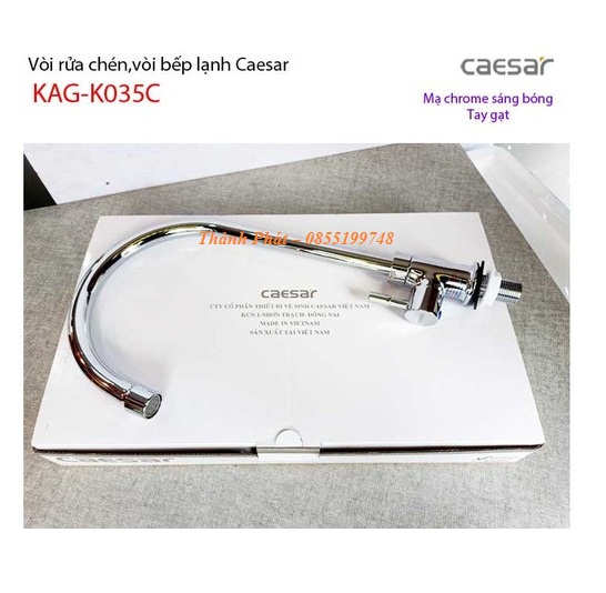[CHÍNH HÃNG] Vòi Bếp Lạnh CAESAR K035C, vòi rửa bát, rửa chén