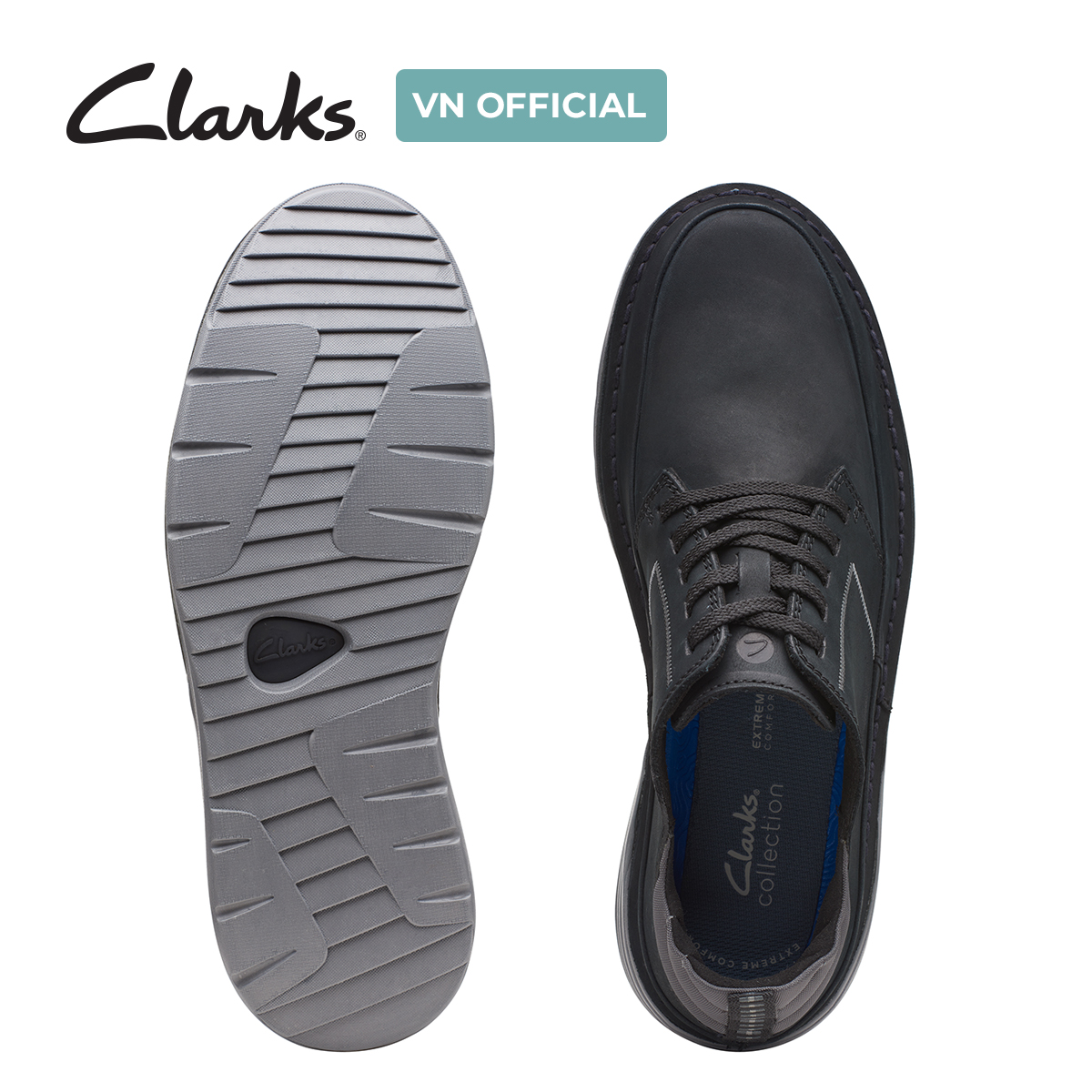 Giày Sneaker Da Nubuck Nam Clarks - Brahnz Low