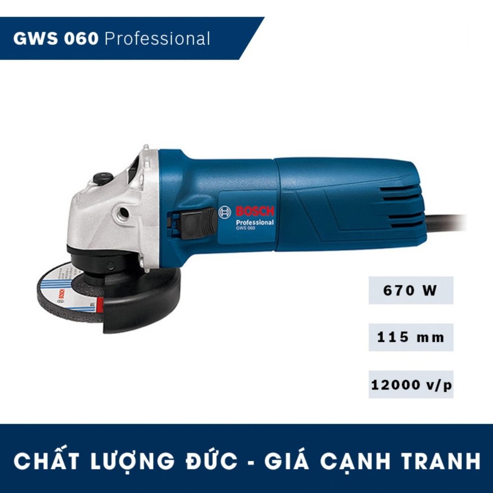 Máy mài góc bos.ch gws 060 professional 670wmáy mài góc nhỏ máy cắt sắt cầm tay bos.ch gws 060 công suất 670w đá 100