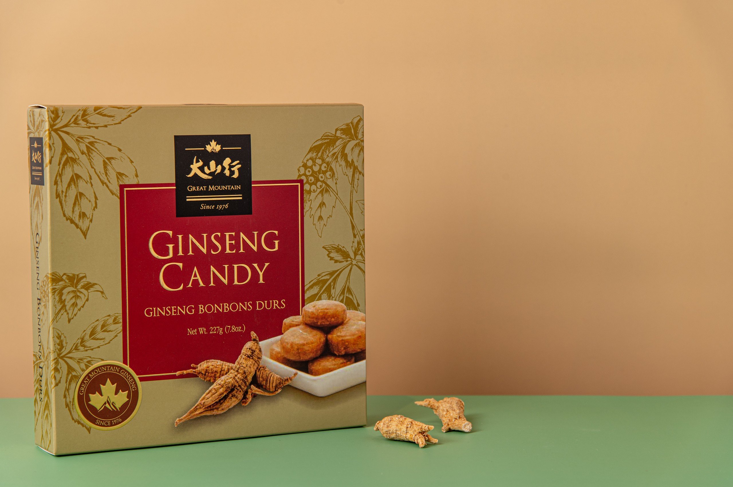 Kẹo Nhân Sâm Great Moutain Canada 227gr/ Hộp