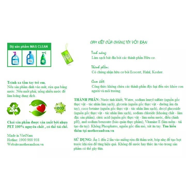 Nước rửa chén hữu cơ Greenhome - can 4kg