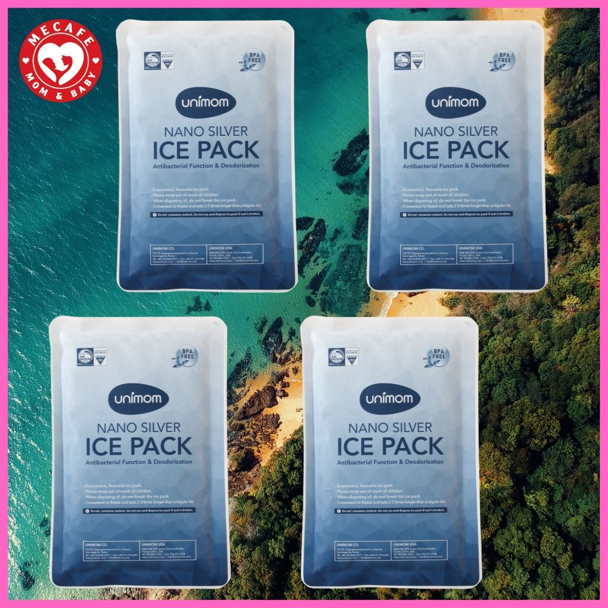 Combo 4 túi đá khô giữ lạnh Unimom Hàn Quốc