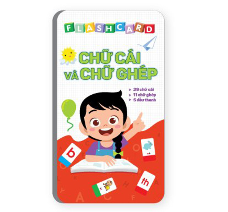 Flashcard - 42 Thẻ Chữ Cái Và Chữ Ghép Đánh Vần Tiếng Việt - IDBOOKS