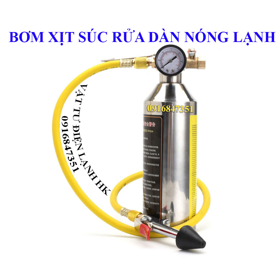 Bộ bơm xịt xúc Rửa Đường Ống Gas Cho Dàn Nóng Dàn Lạnh - Sục rửa giàn máy lạnh ô tô - Súc ga oto