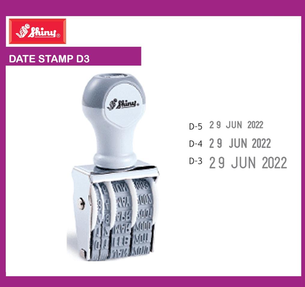 [HCM]Dấu ngày tháng năm Tiếng Anh xoay chỉnh Shiny D3 5mm
