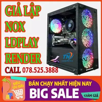 Thùng PC GAMING Chuyên Giả Lập_ Nox _ LD Player _ Render E5 2670 V2, Ram 32GB, Ổ Cứng SSD 256GB, Card Đồ Họa 2GB