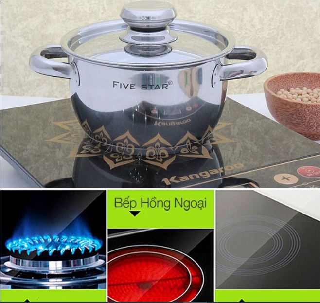 Bộ nồi FIVE STAR 3 món 3 đáy bảo hành 5 năm
