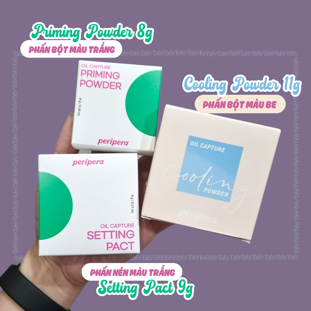 Phấn phủ Peripera Oil Capture Priming Powder/ Setting Pact/ Cooling Powder