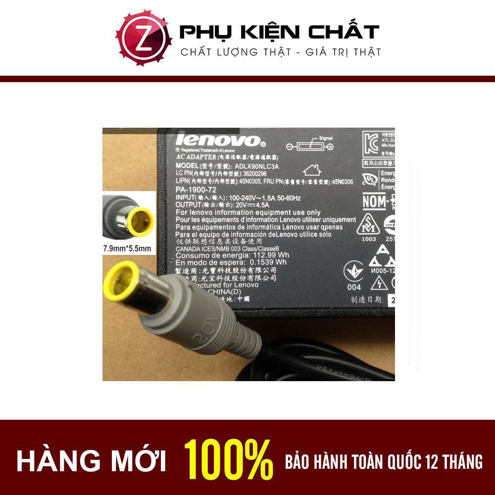 Sạc cho Laptop Lenovo Thinkpad Edge E420 E420s E520 E530 4.5A 90W  Bảo Hành 12 Tháng + Tặng Dây Nguồn 1,5M !
