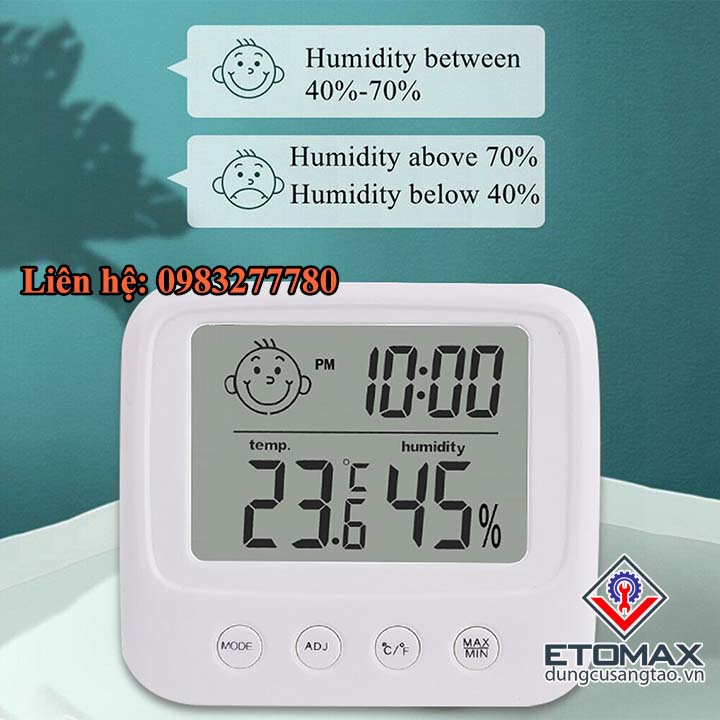 Đồng hồ đo độ ẩm nhiệt độ 4 trong 1
