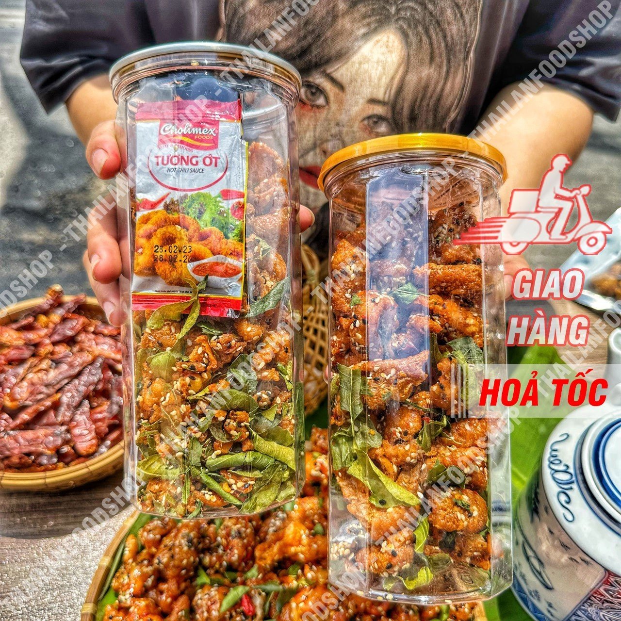 Da Gà Sấy Giòn Sốt Chanh Dây Lon 250Gram