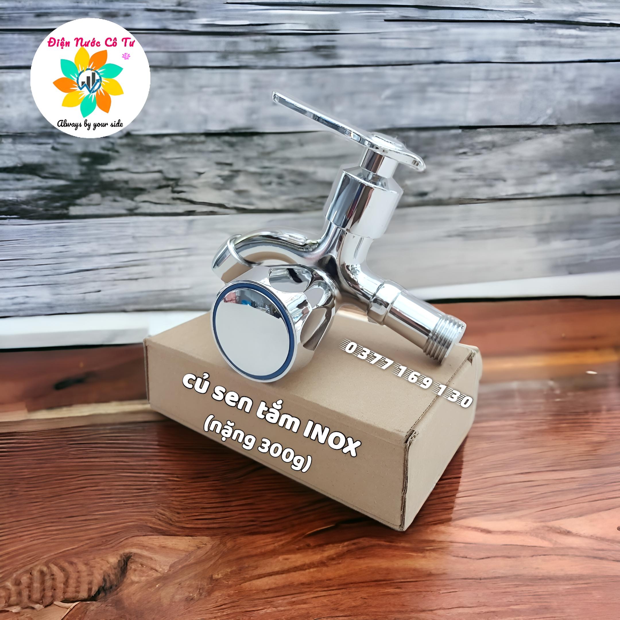 Củ sen tắm inox phi 21 - vòi sen tắm inox