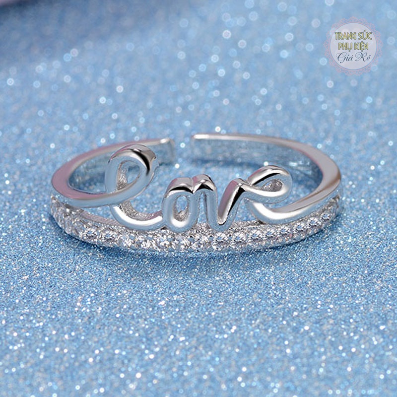 [HCM]Nhẫn nữ Bạc ý S925 chữ LOVE N24