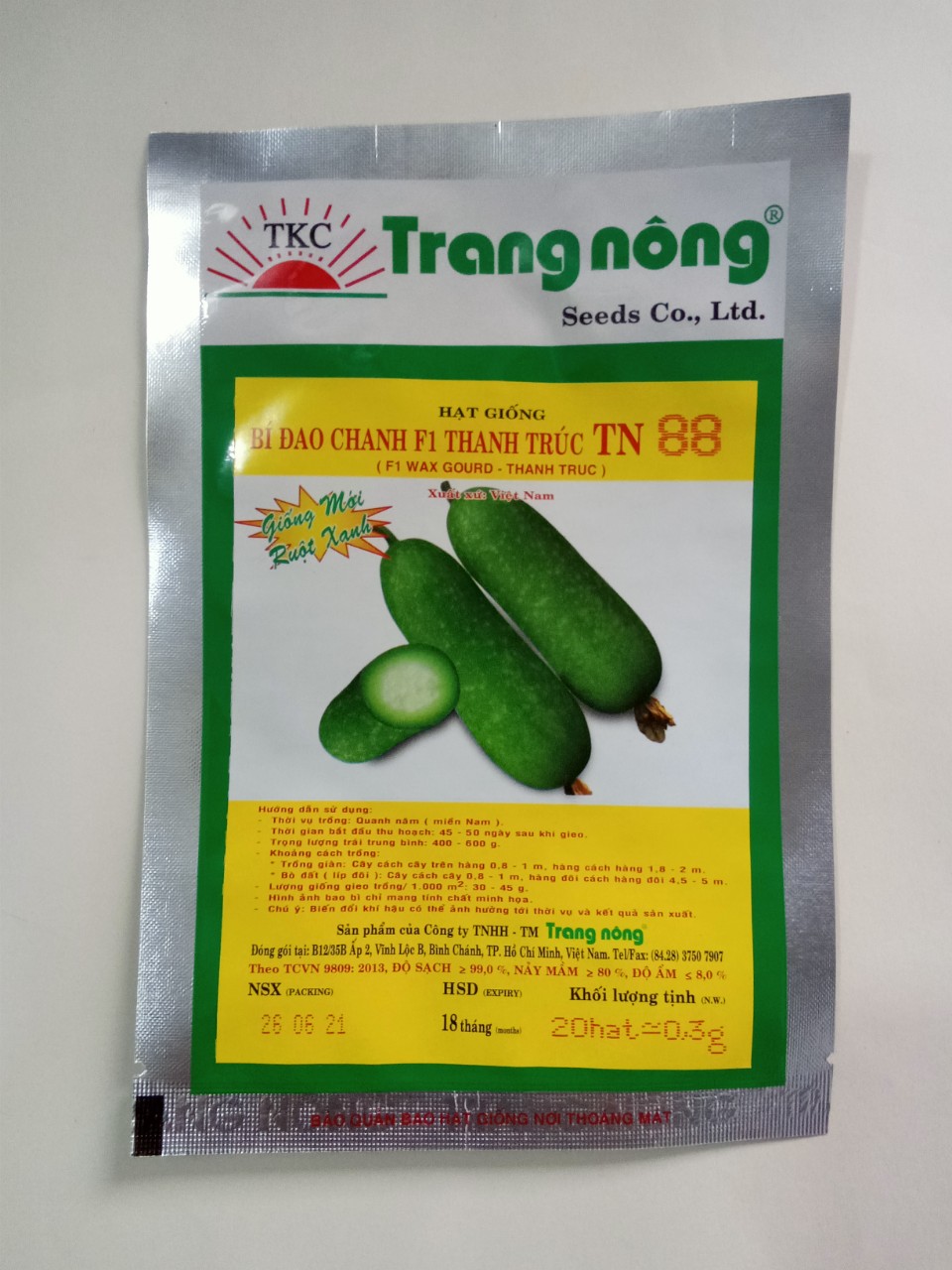 Hạt Giống Bí Đao Chanh F1 - 20 hạt