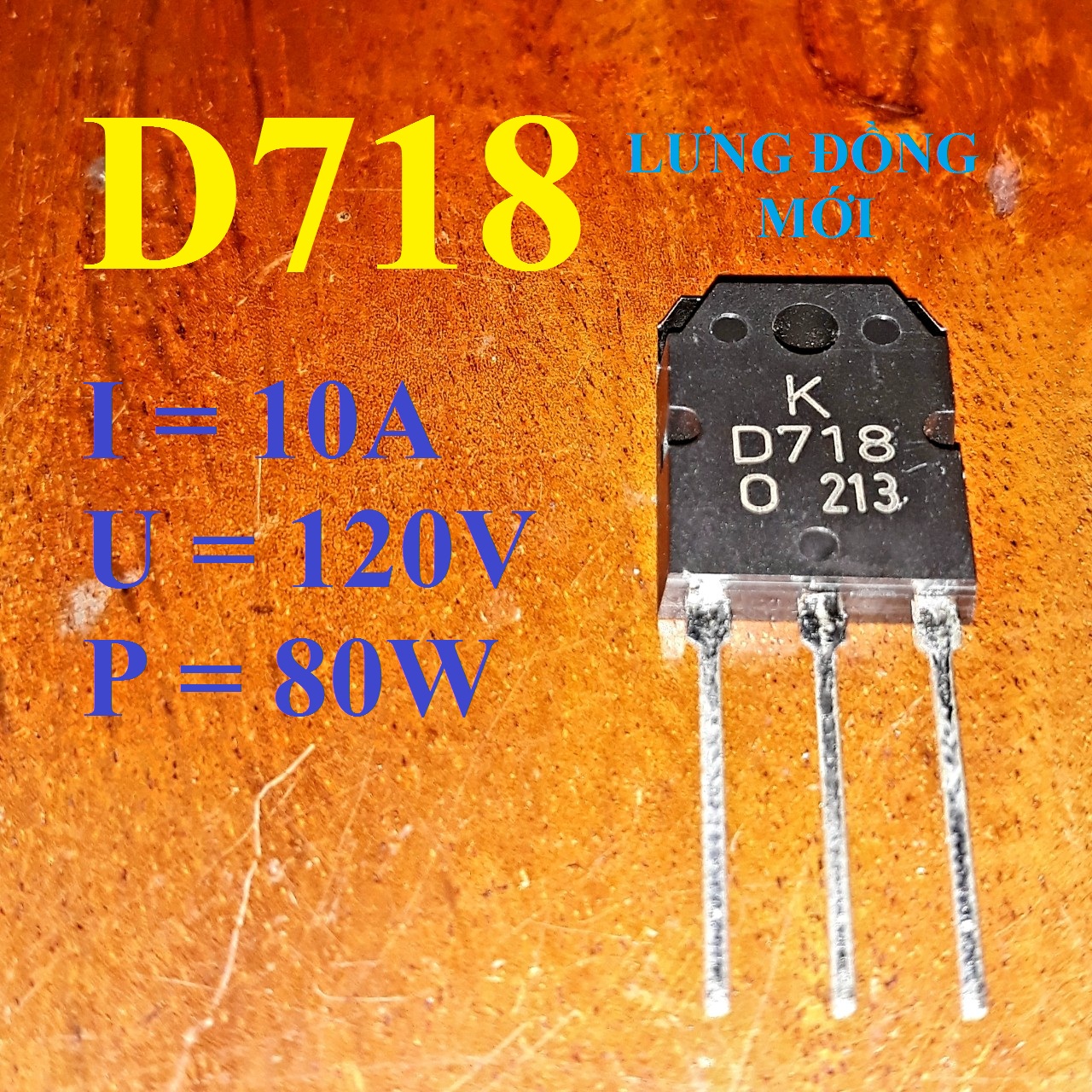 2 Transito D718 - 2 Transito 2N3055 - 2 Transito B688 chính hãng mới 100% - ( Mã 084 )