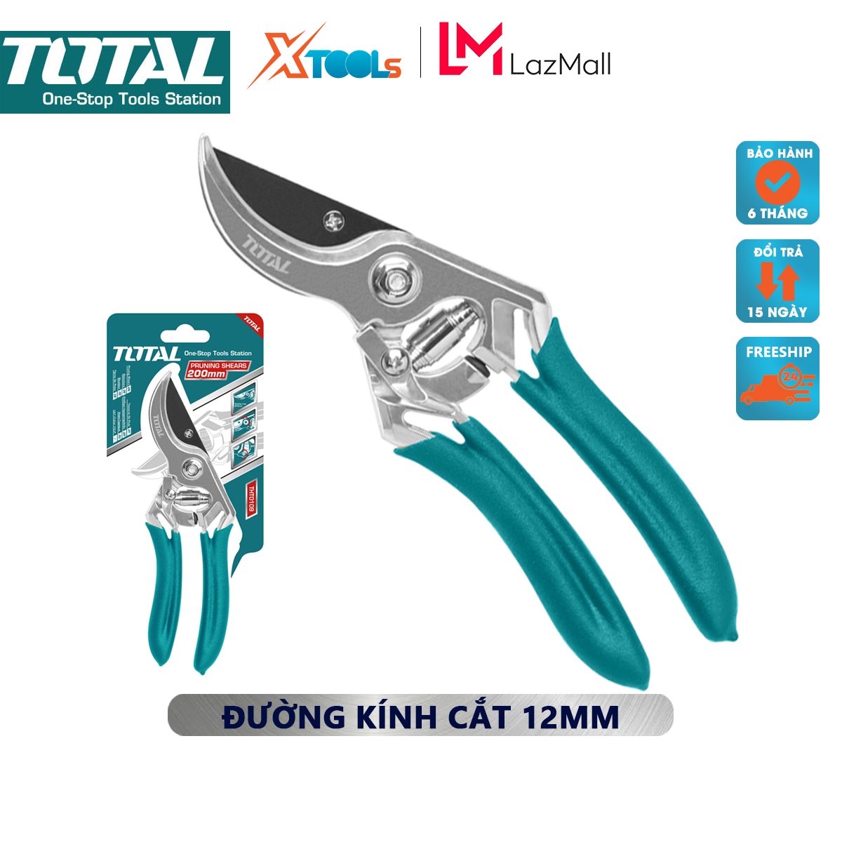 Pruning shears tree branches total THT0109 | pruning shears tree cutting diameter maximum: 12mm size: 8 "refers to pruning, shaping block for canopy [genuine] [XTools]
