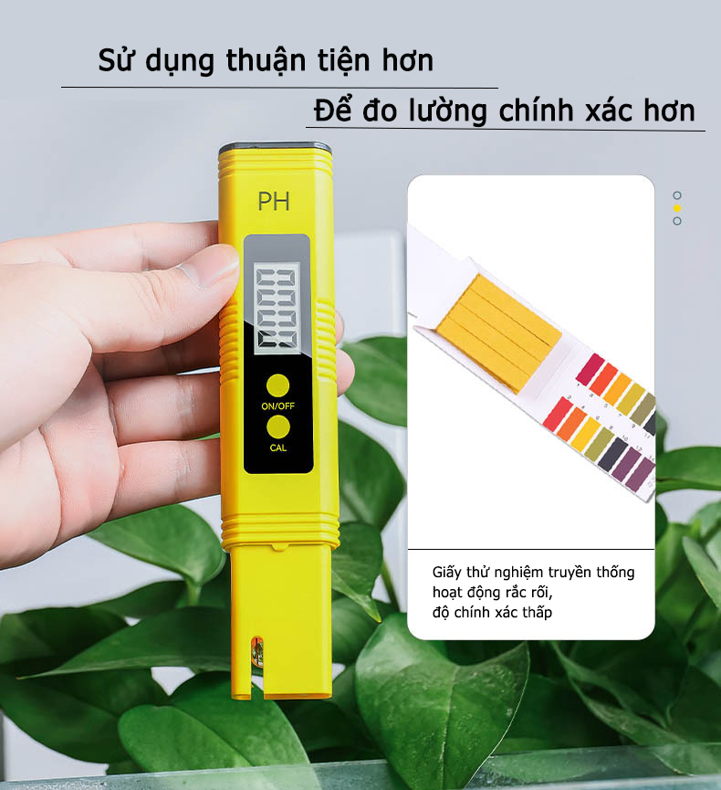 Bút Đo Độ pH, Máy Đo Độ pH Có Nút Chỉnh,Bút Đo PH-02 Kỹ Thuật Số LCD(đã được hiệu chuẩn)