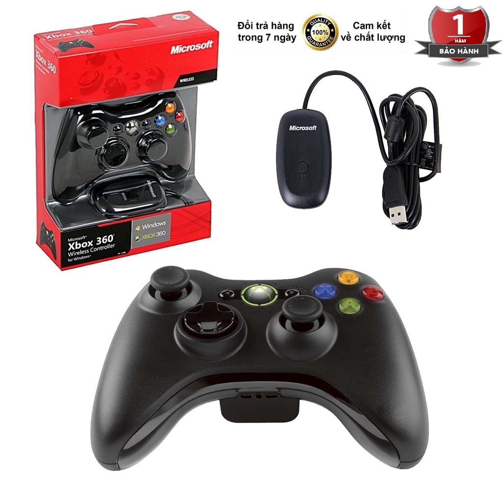 Tay cầm game xbox 360 microsoft - hỗ trợ tất cả các thiệt bị android , pc , xbox ...