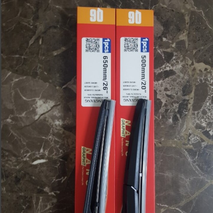 Bộ 2 thanh gạt nước mưa ô tô đa năng Nano cao cấp dành cho hãng xe Hyundai: Getz-Accent-Avente-Elantra-i10-i20-i30-santafe-Sonata-Tucson-Starex-Verna