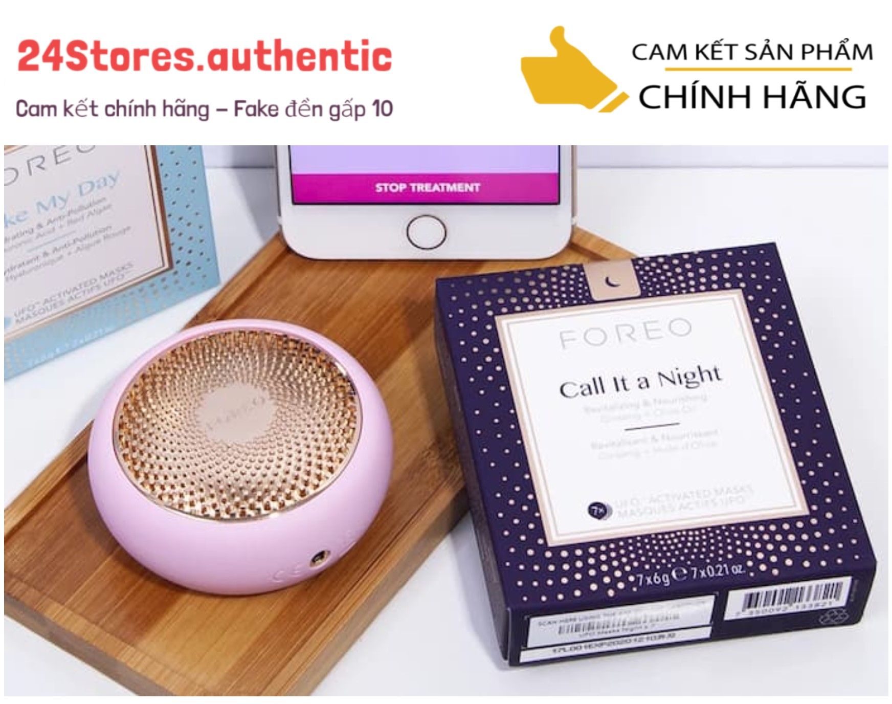 Mặt nạ Foreo UFO Mask cơ bản và nâng cao - Call it a Night hộp 7 miếng