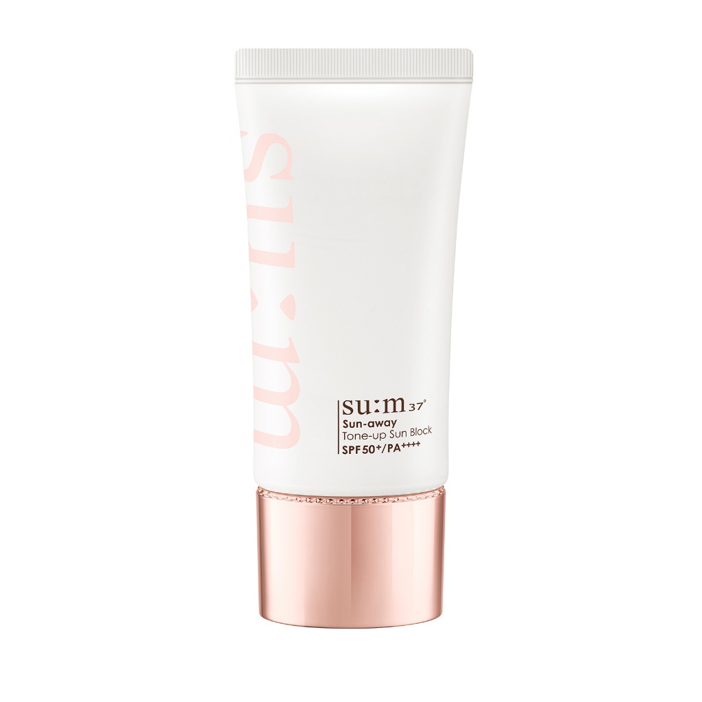 Set kem chống nắng nâng tone tự nhiên su:m37 sun away tone-up sun block spf50+/pa++++ hiệu quả suốt 16h