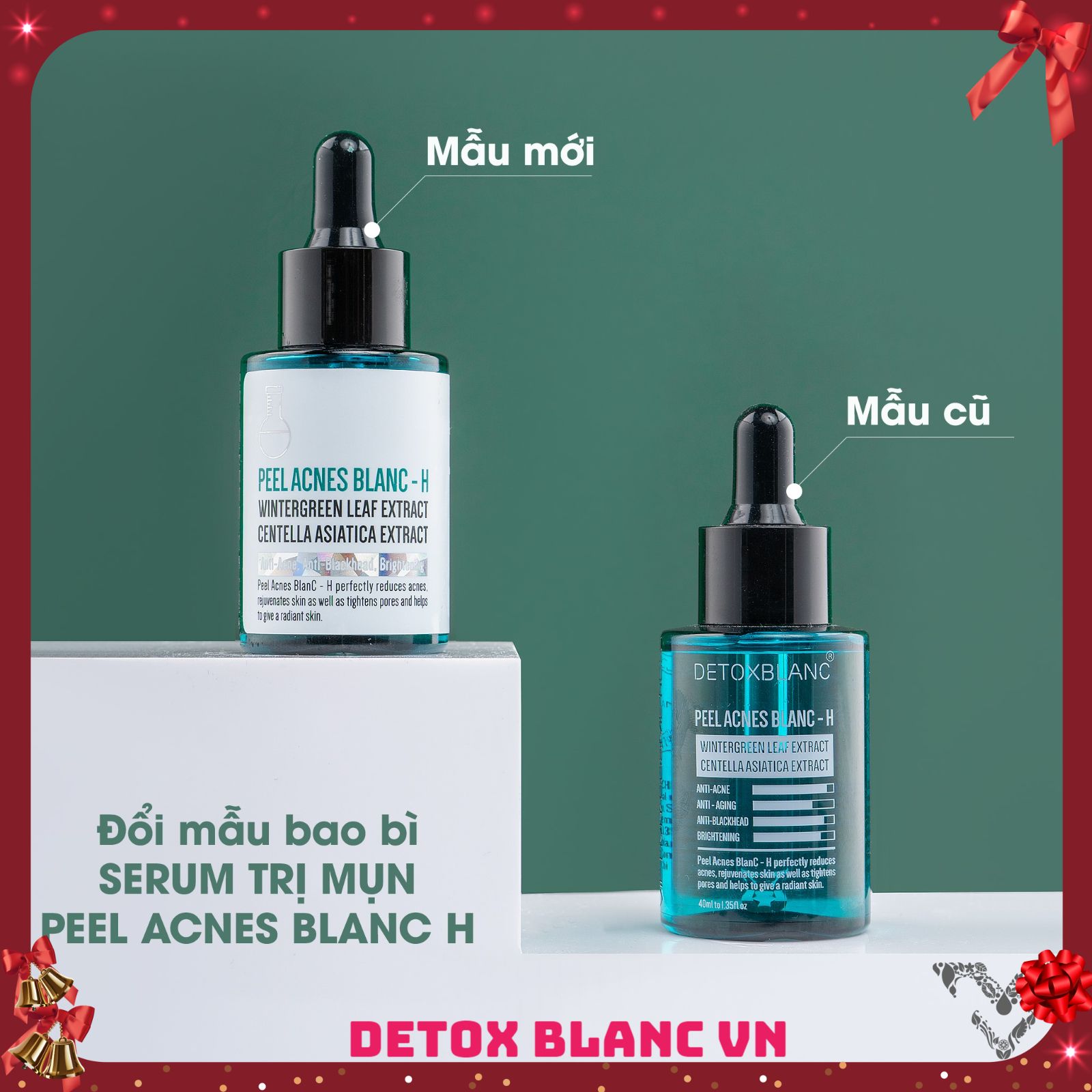 Bộ xóa mụn bọc mụn trứng cá Detox Blanc