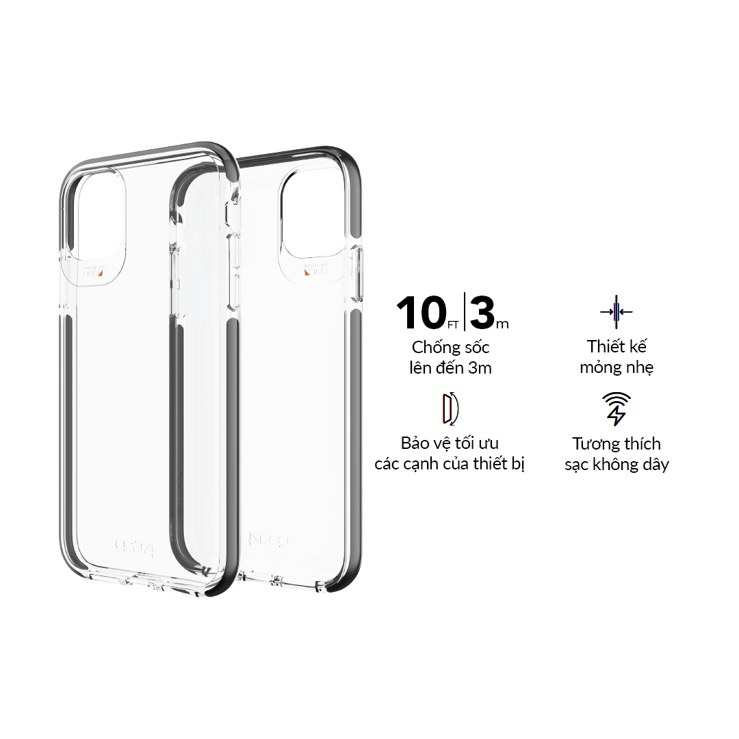 Ốp Lưng Chống Sốc siêu mỏng, bảo vệ 3 lớp GEAR4 D3O Piccadilly 4m Cho iPhone 11