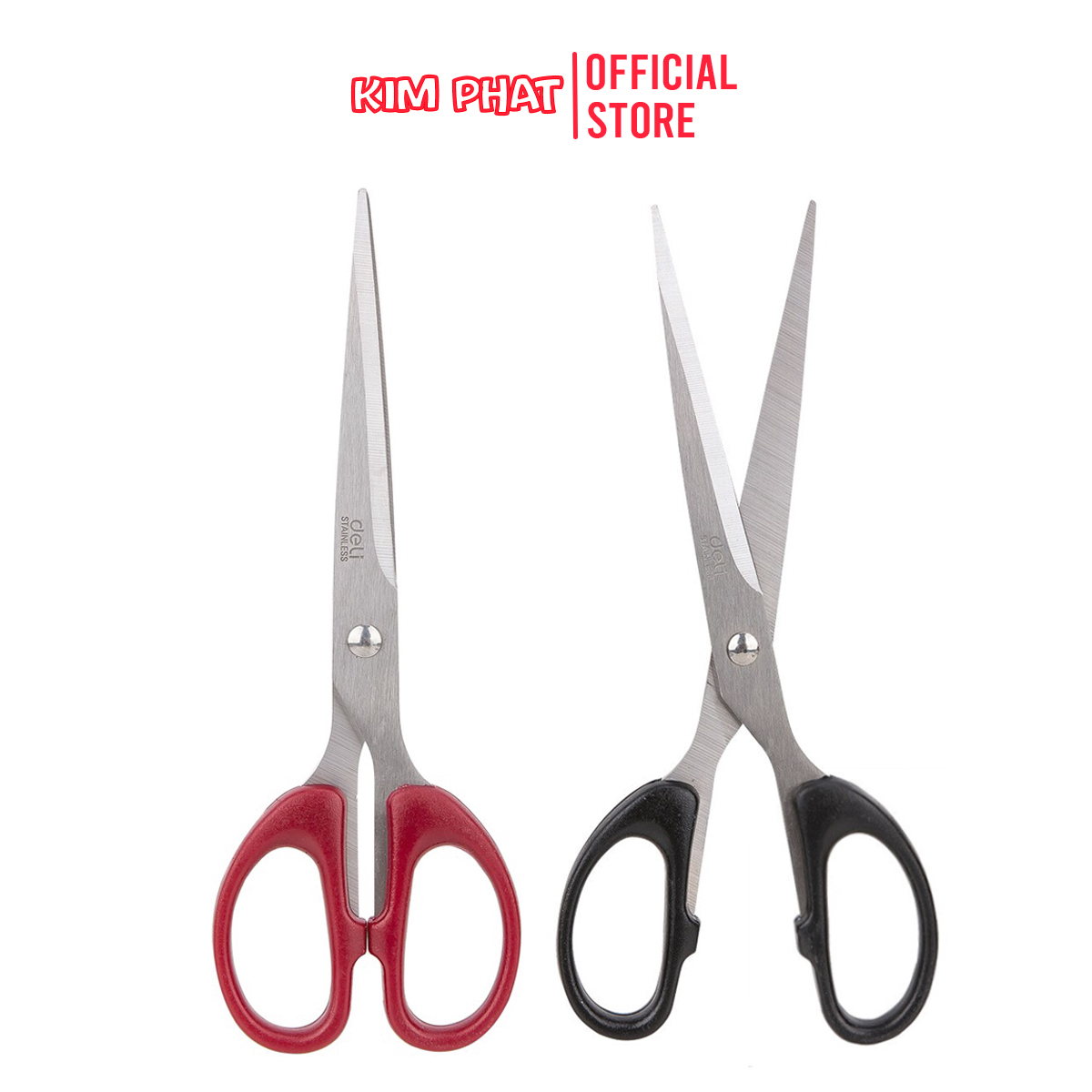 Kéo văn phòng DELI 18mm dày dặn, chắc khỏe E6009