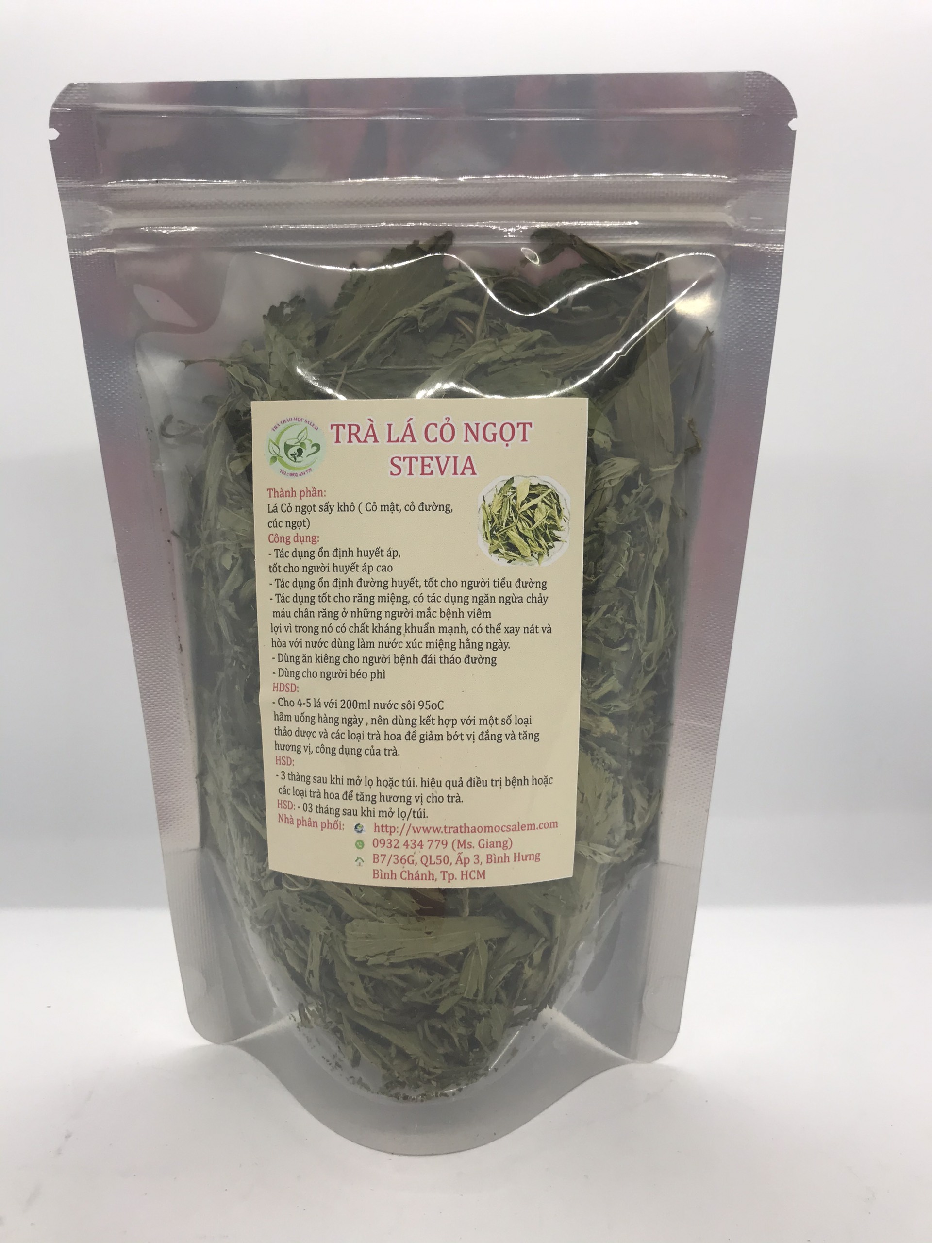 Trà lá cỏ ngọt stevia 50gr
