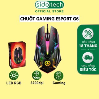 Chuột gaming máy tính có dây cho game thủ SIDOTECH G6 Pro có LED RGB Con thumbnail