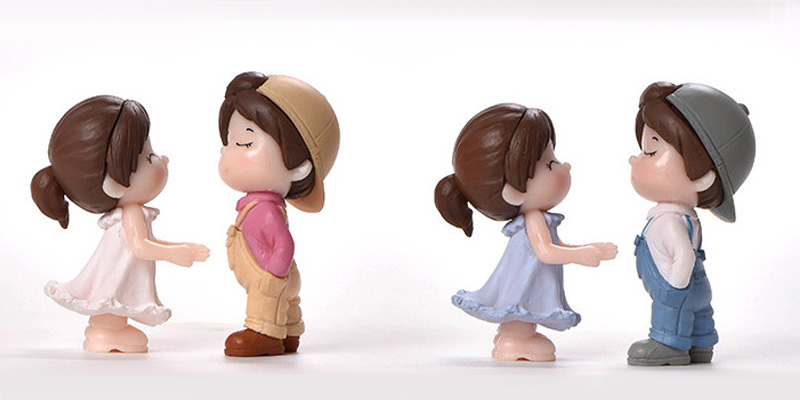 Mô hình cặp đôi chibi dễ thương trang trí tiểu cảnh, terrarium