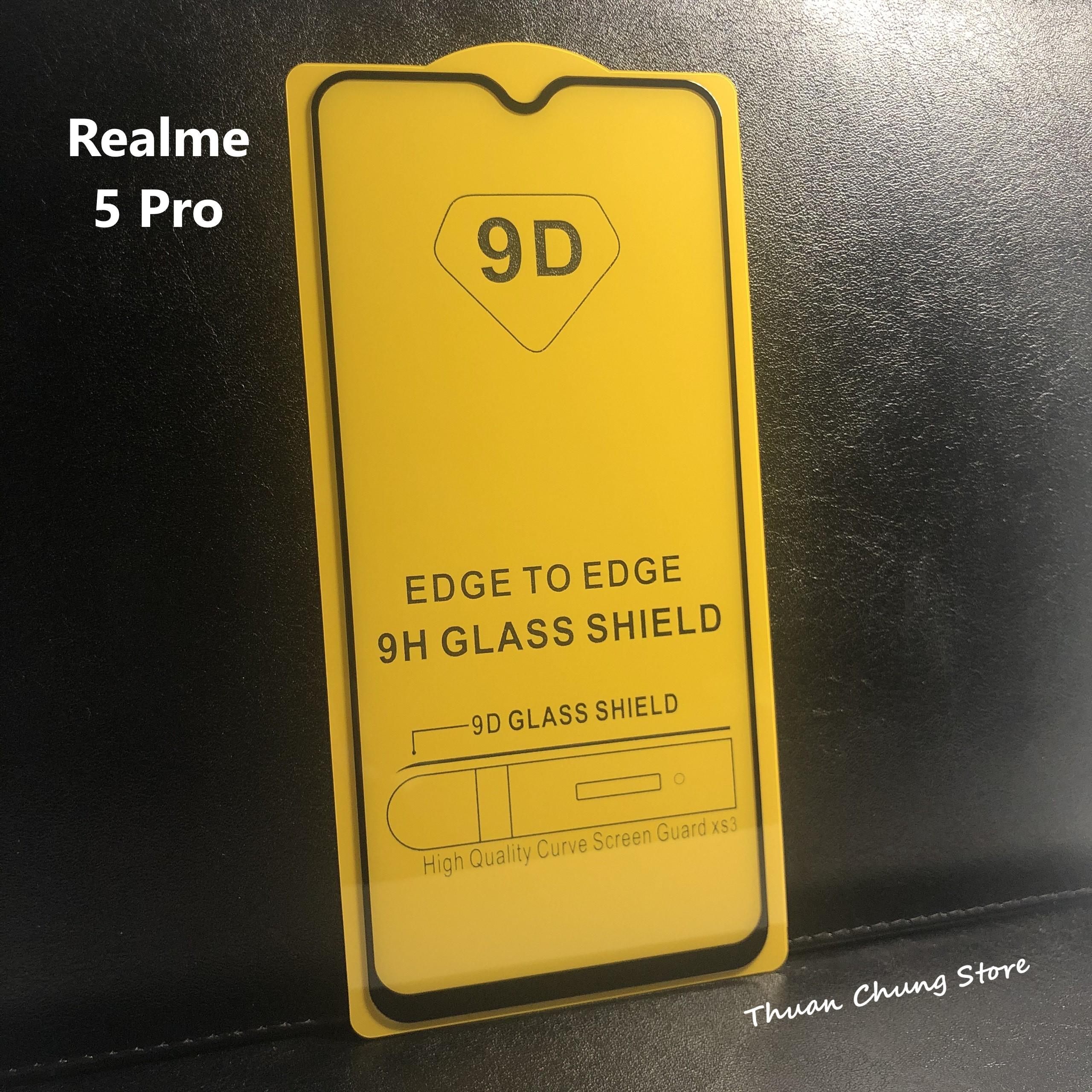 Kính cường lực full keo 9D Realme 5 Pro
