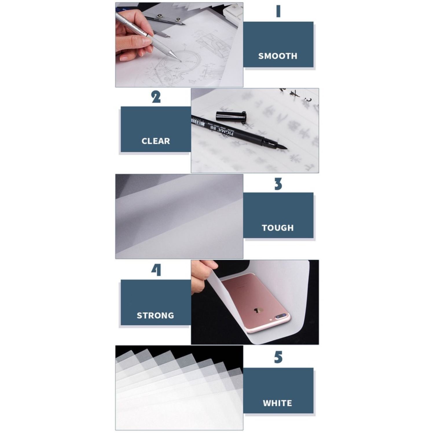 Giấy Can Trong - Set 10 tơ` A4 , A3 - Tracing Paper