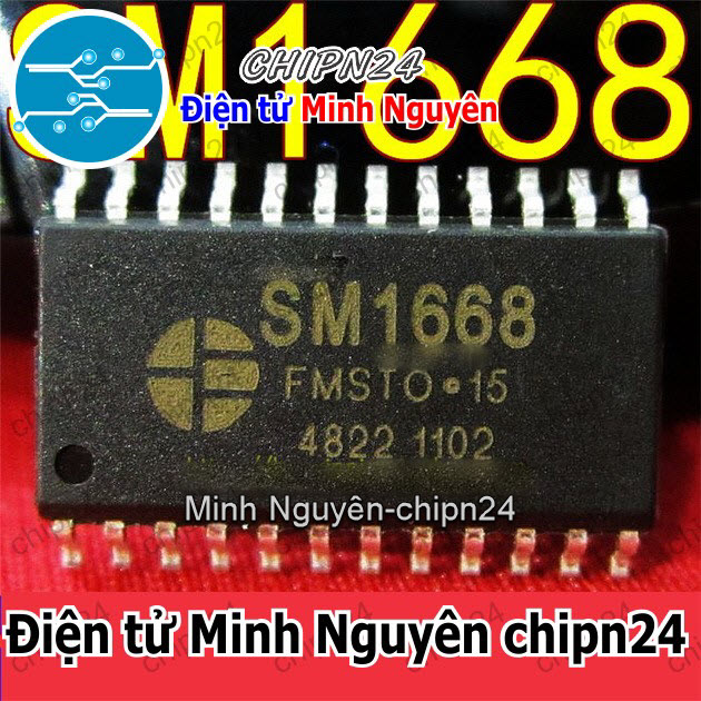 [2 con] (ST) IC Dán TM1668 SOP-24 Hàng Tốt (SMD) (TM 1668) - HH003473