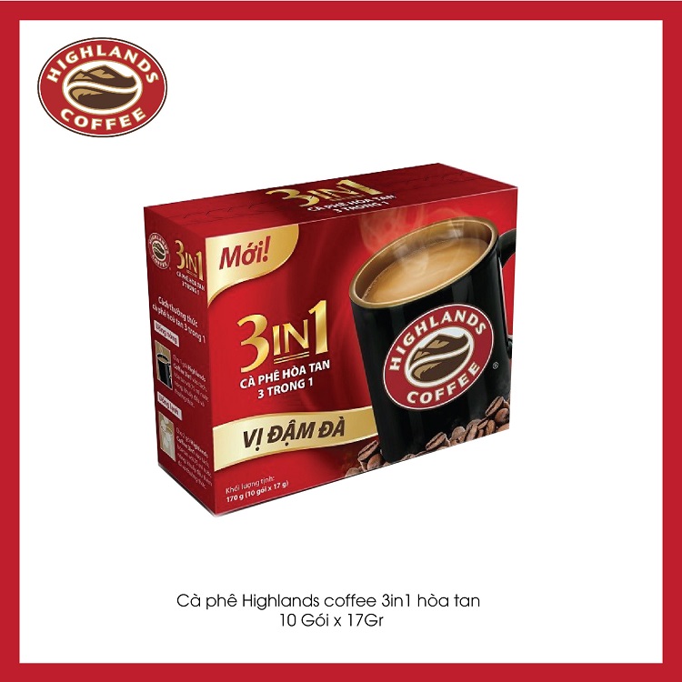 Cà phê hòa tan 3in1 Highlands Coffee 10gói - 17g