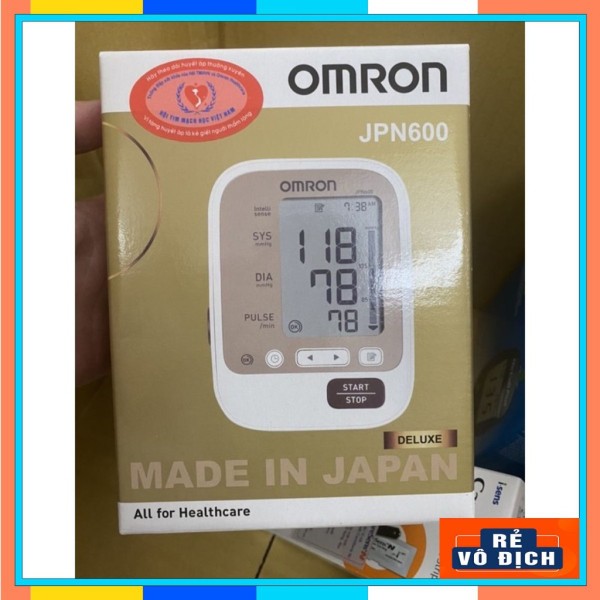 Bảng giá Máy đo huyết áp OMRON JPN600 do bắp tay chính xác,nhanh,hiệu quả(sản phẩm chính hãng bảo hành 5 năm) Phong Vũ