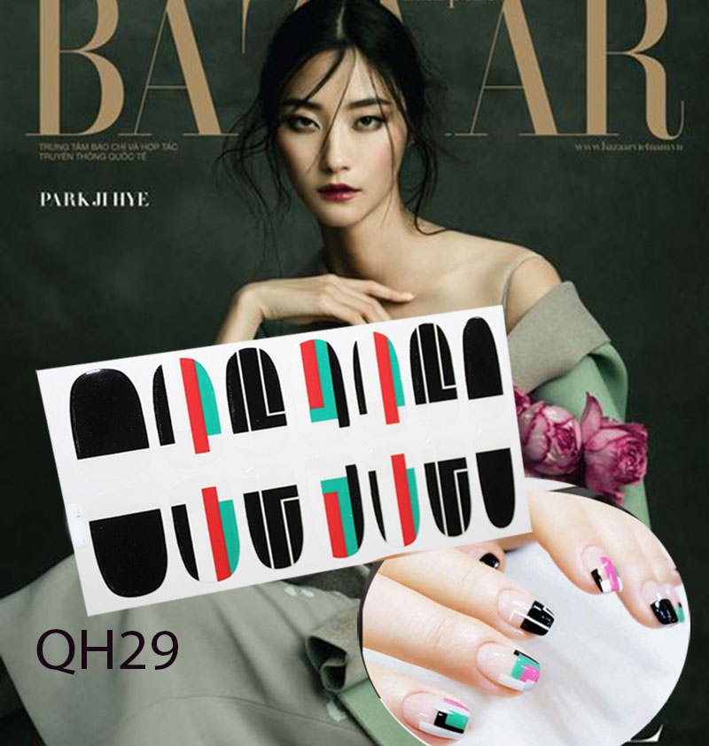 (TẶNG SÀ CỪ + DŨA) MIẾNG DÁN MÓNG TAY 3D CHỐNG NƯỚC BỀN LÂU GIỐNG SƠN GEL UV NHƯ THẬT - P1