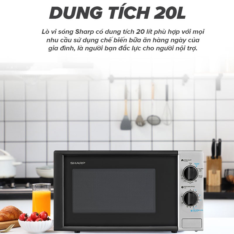 Lò vi sóng Sharp có nướng R-G225VN - 20 lít