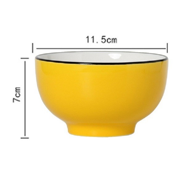 Set 02 chén sứ màu vàng 11,5cm - chén sứ