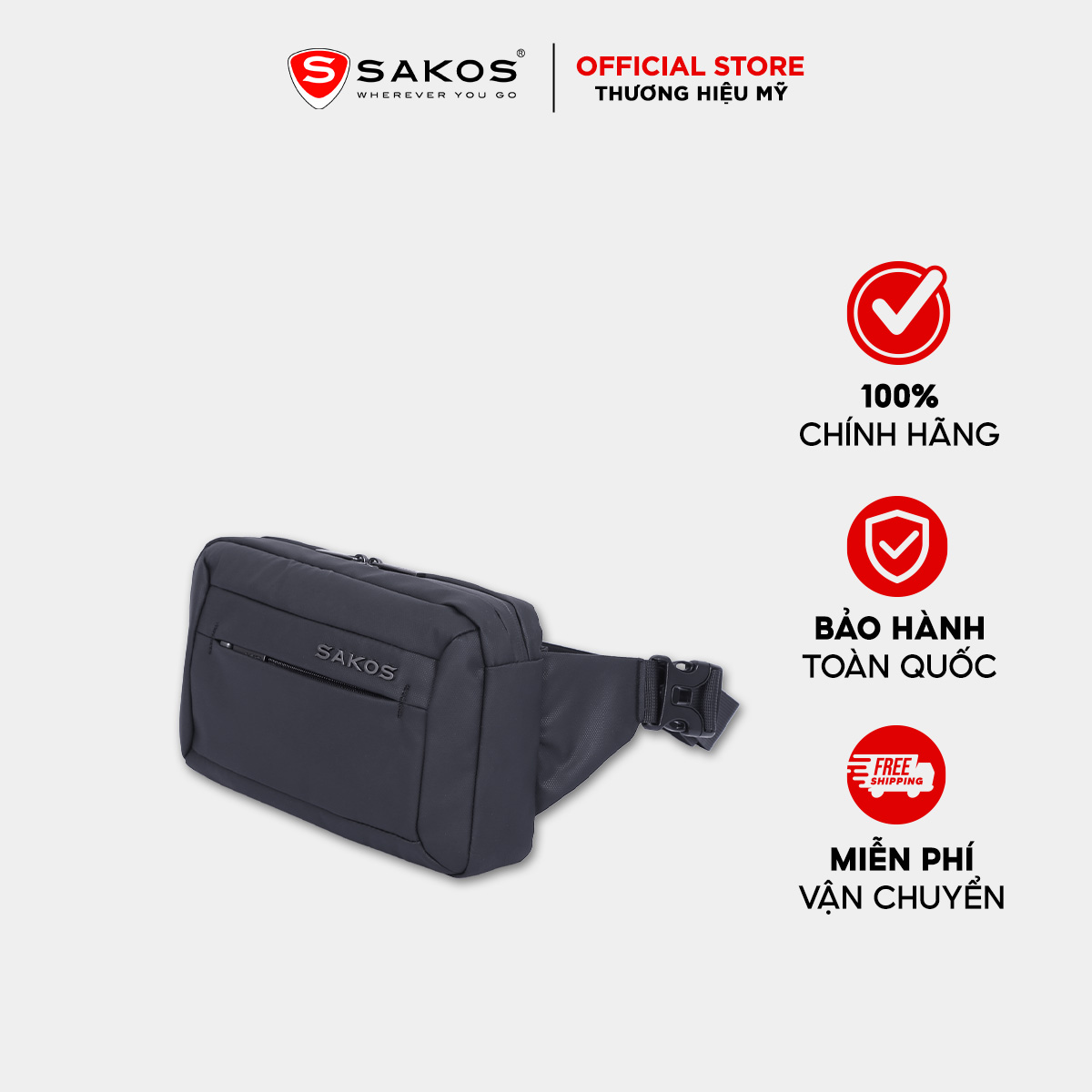 Túi du lịch đeo chéo SAKOS PICO - Chất liệu cao cấp, linh hoạt tùy chỉnh