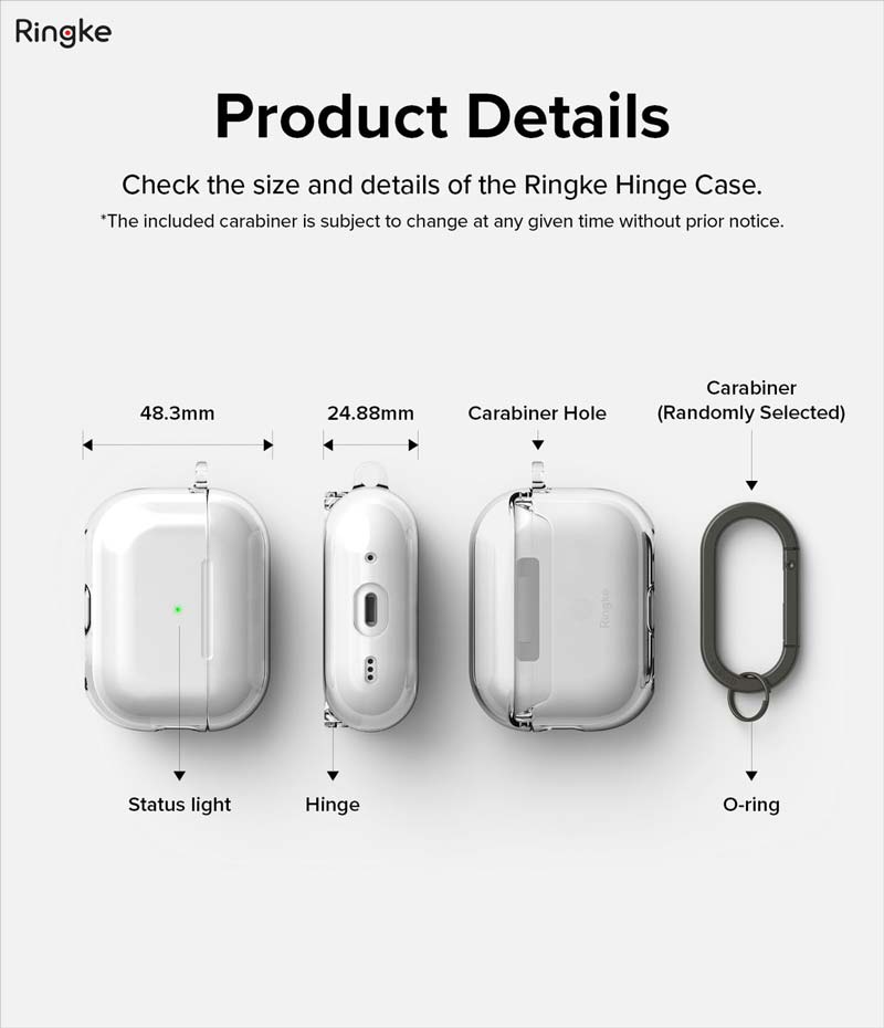 Vỏ ốp AirPods Pro 2 RINGKE Hinge Clear