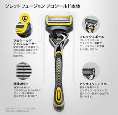 Bàn cạo râu Gillette Fusion 5+1 Proshield cộng 6 đầu thay thế Nhật nội địa